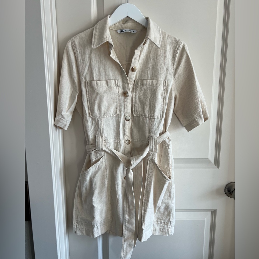 Zara shorts jumpsuit 100% cotton romper
